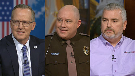 Brett Tjepkes, Sgt. Alex Dinkla and Larry Grant.