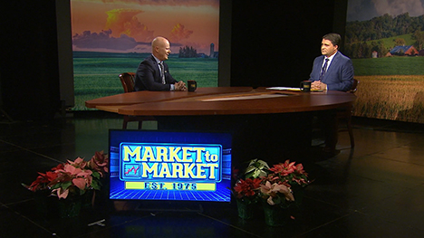 Ted Seifried and Paul Yeager at the Market to Market desk.