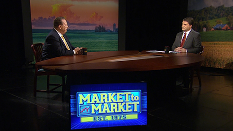 John Roach and Paul Yeager at the Market to Market desk.