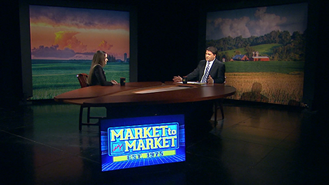 Karen Braun and Paul Yeager at the Market to Market desk.