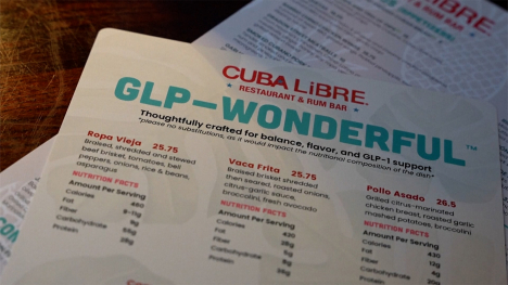 GLP 1 menu
