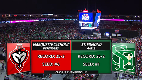 Class 1A — Marquette Catholic Defenders vs. St. Edmond Gaels
