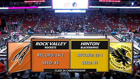 Class 2A — Rock Valley Rockets vs. Hinton Blackhawks 