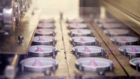 Yogurt cups being filled and packaged at Schreiber Foods 