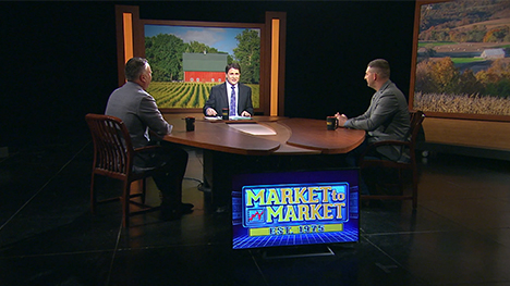 Jeff French, Paul Yeager and Ross Baldwin at the Market to Market desk.