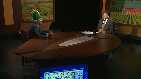 Ted Seifried and Paul Yeager at the Market to Market desk.