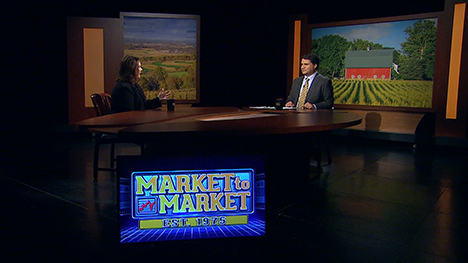 Naomi Blohm and Paul Yeager at the Market to Market desk.