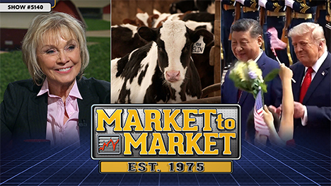 Market to Market - May 22, 2026 | Sue Martin, A tagged dairy cow and the leaders of China and the USA.