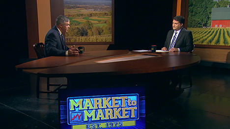 Matt Bennett and Paul Yeager at the Market to Market desk.