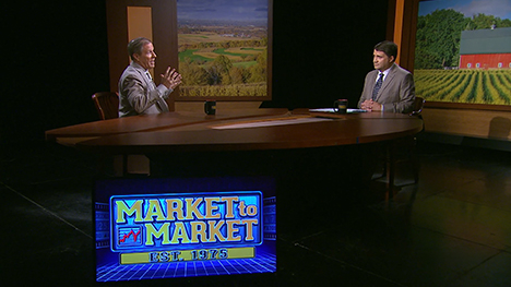 Shawn Hackett and Paul Yeager at the Market to Market desk.