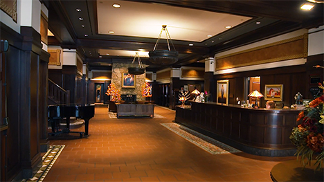 The lobby of Hotel Pattee.