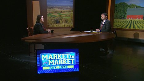 Naomi Blohm and Paul Yeager at the Market to Market desk.