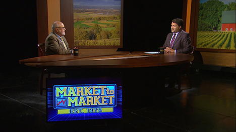 Dan Hueber and Paul Yeager at the Market to Market desk.