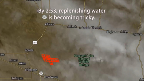 Satellite View of Morrill Fire in Nebraska