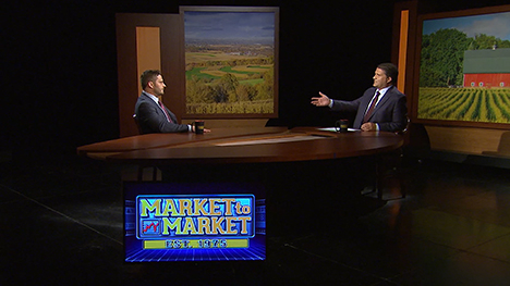 Brad Matthews and Paul Yeager at the Market to Market desk.