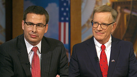 Iowa State Treasurer candidates Roby Smith (R-Davenport) and John Norwood (D-West Des Moines).